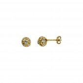 Σκουλαρίκια χρυσά 14Κ με ζιργκόν πέτρες - S1062
