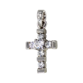 Γυναικείος λευκόχρυσος σταυρός 14Κ - ST1382