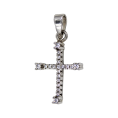Γυναικείος λευκόχρυσος σταυρός 14Κ - ST1384