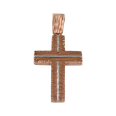 Γυναικείος δίχρωμος σταυρός 14Κ - ST1458