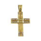 Γυναικείος χρυσός σταυρός 14Κ - ST1136