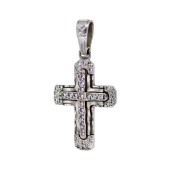 Γυναικείος λευκόχρυσος σταυρός 14Κ - ST1194
