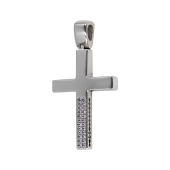 Γυναικείος λευκόχρυσος σταυρός 14Κ - ST1555