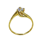 Μονόπετρο δαχτυλίδι χρυσό 14Κ - MD52325