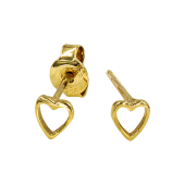Σκουλαρίκια καρδιές χρυσά 14Κ - PSK1046K